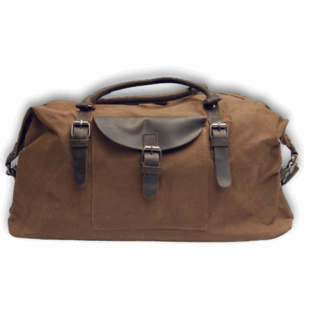 Bag Duffle Leather & Waxed Canvas